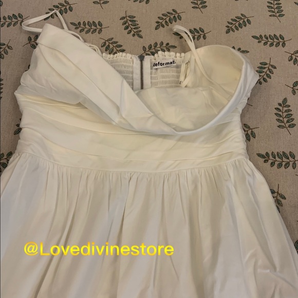 NWOT Reformation Lissa Dress White - Picture 8 of 8